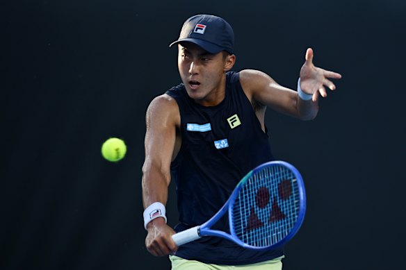 Rinky Hijikata at the Australian Open earlier this year.