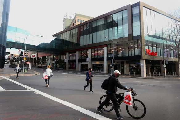 The woman visited Parramatta Westfield on Friday.