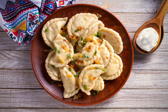 Polish dumplings, or pierogi.