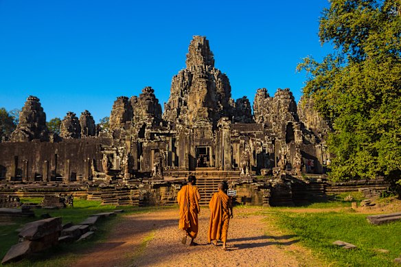 Bayon temple in Angkor, Cambodia.