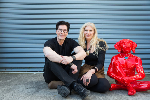 Marc and Gillie Schattner are the renowned public artists behind Rabbitwoman and Dogman.