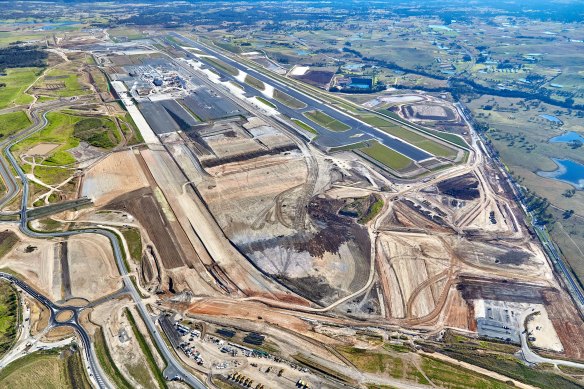 The new metro rail line will connect St Marys to Western Sydney Airport, which is under construction at Badgerys Creek.