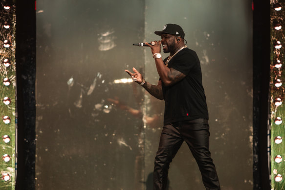 Curtis “50 Cent” Jackson on his tour of Australia.