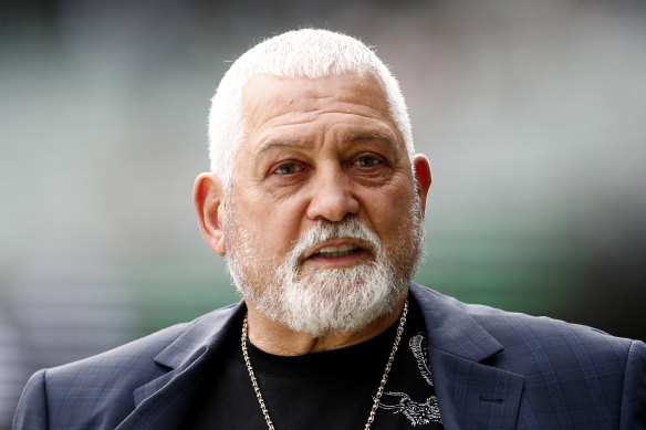 Mick Gatto at Shane Warne’s memorial service in March.