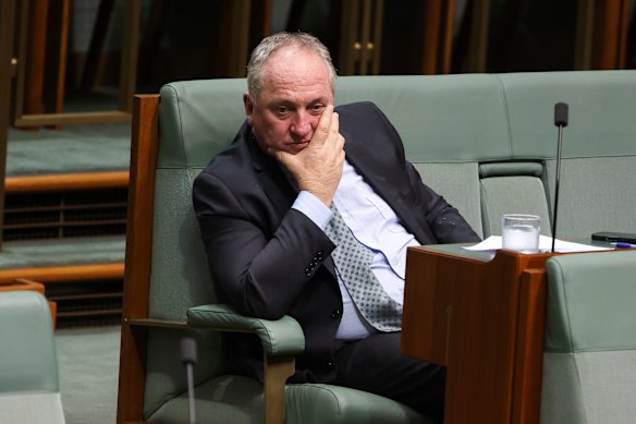 Barnaby Joyce during question time at Parliament House on May 26.
