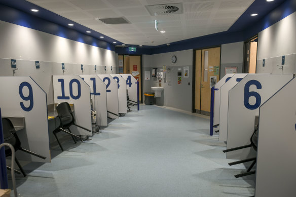 Inside the North Richmond safe injecting room.