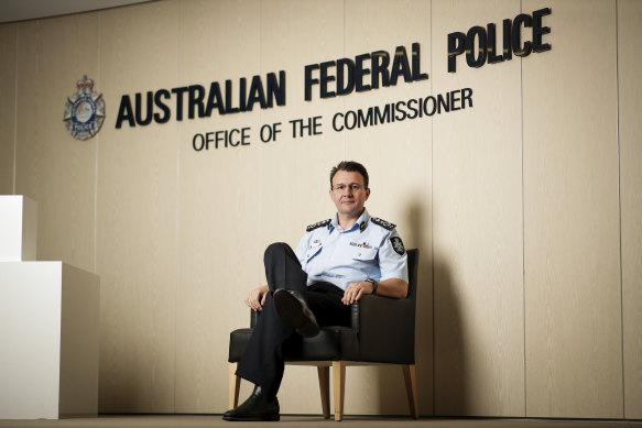 Reece Kershaw at AFP headquarters in Canberra this week.