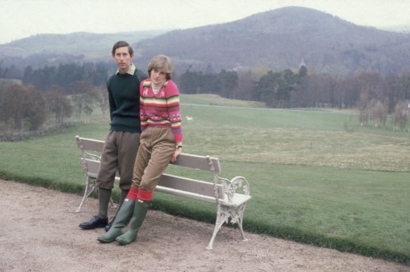 Charles and Diana at Balmoral in 1981. 