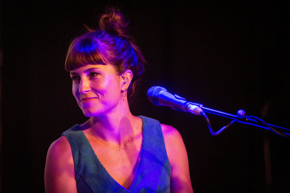 Missy Higgins performs at the launch of the government’s arts funding policy at The Esplanade in St Kilda.
