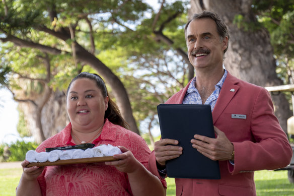 Aussie Murray Bartlett, right, steals the show in The White Lotus.