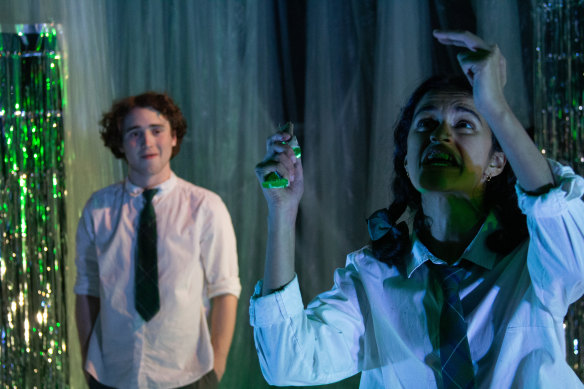 Alfie Baker as Troy and Shanu Sobti as Priscilla in <i>Home Economics</i>.