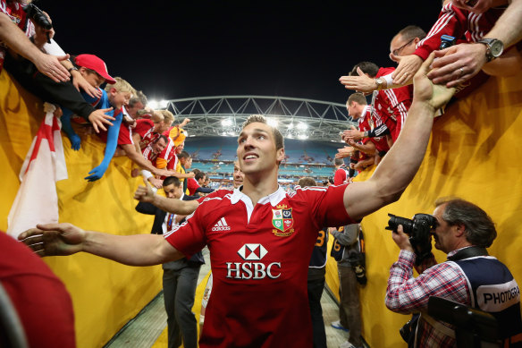 George North of the Lions in Sydney on the 2013 tour of Australia.