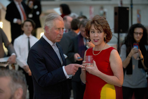 Kathy Lette and King Charles have crossed paths many times over the years. Here they are catching up at the British Museum in 2015 in London.