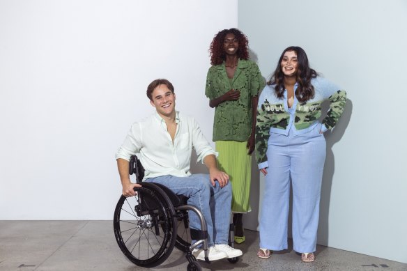 Models Jimmy Jan, Cindy Rostron and Onella Muralidharan were part of The Iconic’s diverse line-up for a runway show in Sydney.