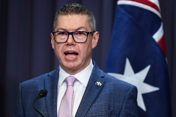 Defence Industry Minister Pat Conroy said Angus Taylor was self-interested, rather than acting in Australia’s interest.