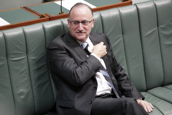 Liberal MP Steve Irons during a division in the House of Representatives at Parliament House in Canberra.