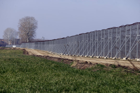 Part of a 10.5-kilometre fence along the Greek-Turkish border.