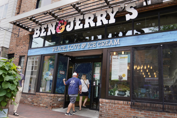 A Ben & Jerry’s Ice Cream shop in Burlington, Vermont.