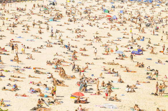 Bondi Beach: the sand is hot but easier on toe-stubbers.