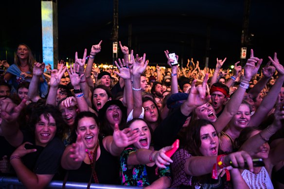 The Bluesfest crowd in April 2015.