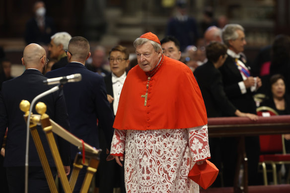 Australian Cardinal George Pell arrives at the Consistory celebrated by Pope Francis to appoint new cardinals to St. Peter's Basilica in the Vatican in August.