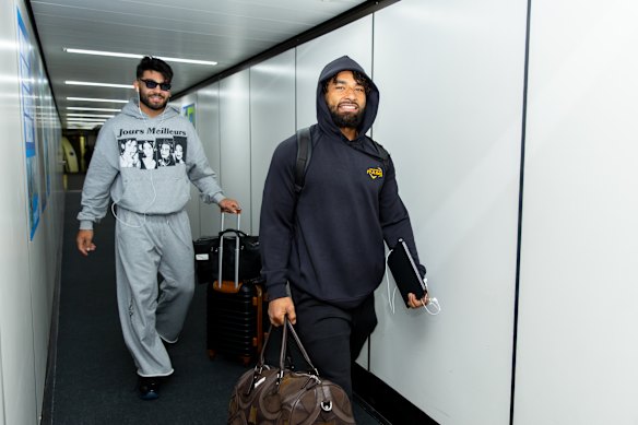The LA Rams have touched down in Melbourne for Friday’s NFL clash at the MCG.