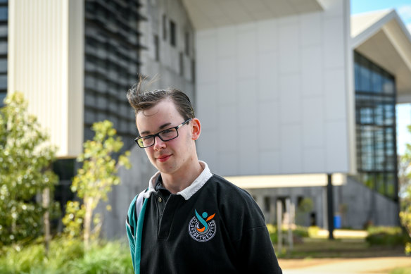 Greater Shepparton Secondary College student Rowan Farren was stuck at home for 15 days during the floods, but scored well enough to get a place at the University of Melbourne.
