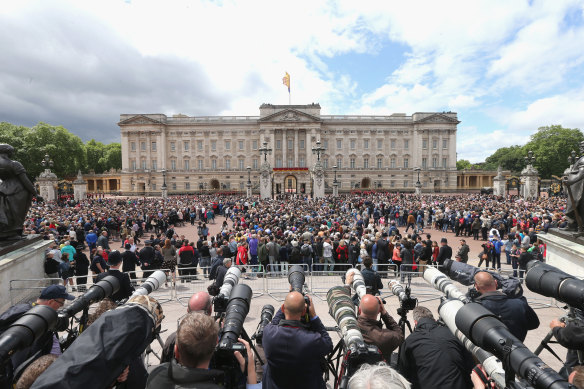 Buckingham Palace during the annual Trooping the Colour Ceremony on June 15, 2013.