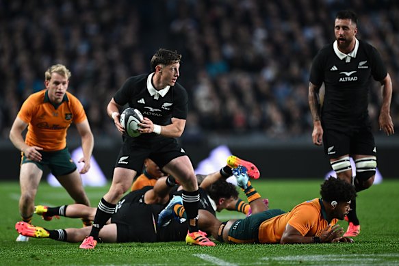 Cam Roigard’s kicking game was a key factor in the All Blacks’ win.