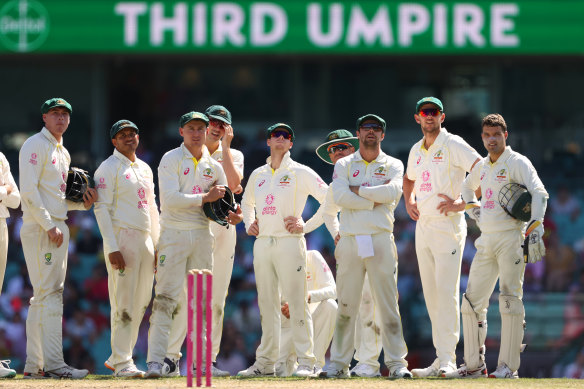 Australia wait on yet another review during Sunday’s final day of the drawn SCG Test.