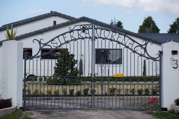 The entrance to the Bathla group’s mansion.