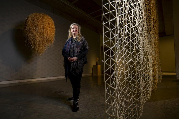 Louise Weaver with Bird Hide at Buxton Contemporary. 