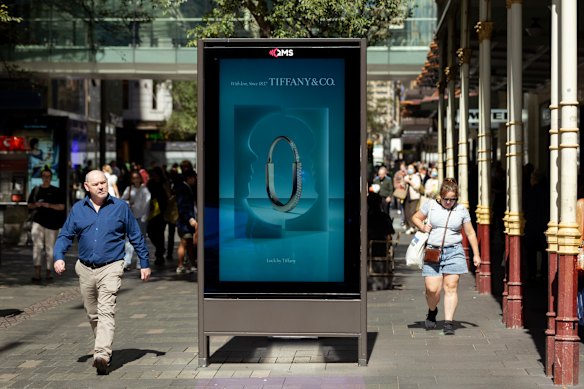 The City of Sydney opposed large street advertising billboards on walkways.