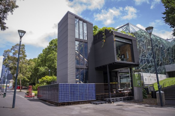 Prime real estate: the house is beside the Yarra River behind Federation Square.