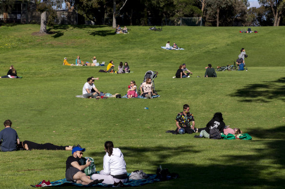 The Northcote Golf Course was opened up as a recreational space during last year’s Melbourne lockdown. 