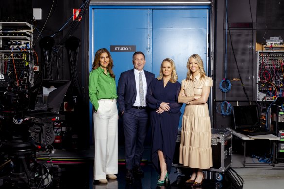 President of broadcast & studios for international markets Maria Kyriacou, co-vice presidents of Paramount Australia Jarrod Villani and Beverley McGarvey and president and chief executive of international markets, global consumer products and experiences, Pam Kaufman.