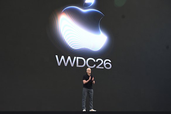 Apple chief executive Tim Cook at his company’s annual Worldwide Developers Conference in California.