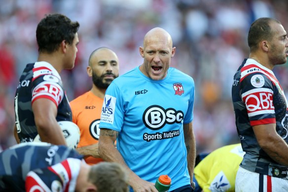 Craig Fitzgibbon during his time as Roosters assistant coach.