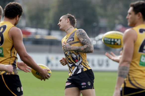 Martin at training in 2014.