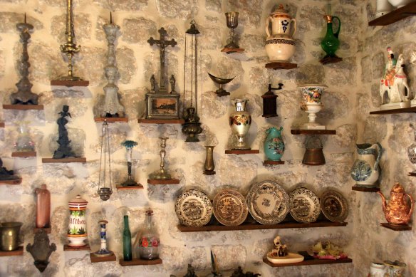 Artefacts on the church walls.