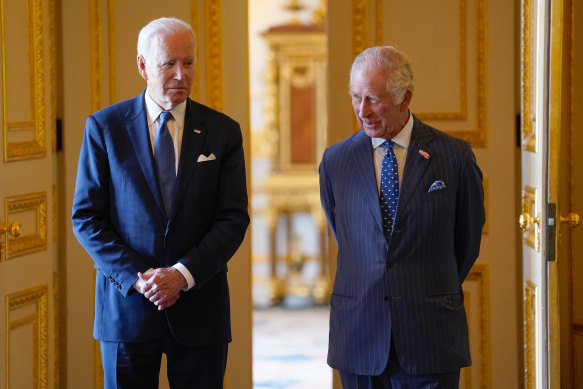 US President Joe Biden meets with King Charles III.