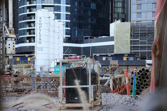 Construction work on the 204 Alice Street Meriton project has begun, with total costs tipped to exceed $1 billion. 