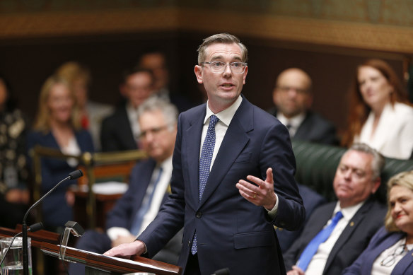 Former premier Dominic  Perrottet gives his valedictory speech in NSW parliament.