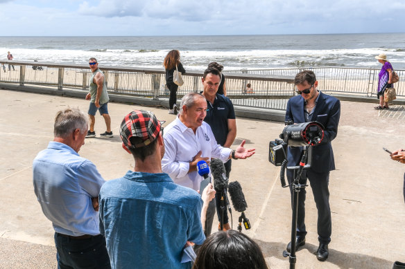 Gold Coast Mayor Tom Tate has promised to replenish the city’s eroded beaches within weeks.
