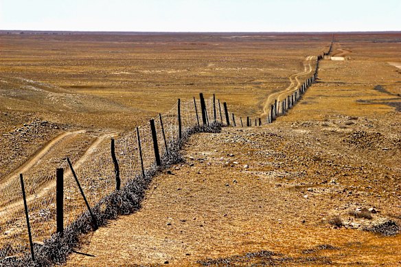 The dingo fence outside Coober Pedy.