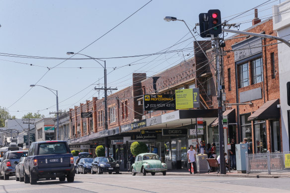 Half of Hawksburn Village, pictured in 2016, is in Toorak.