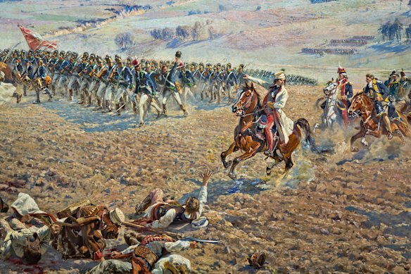 A detail from “Raclawice Panorama” showing the Battle of Raclawice.