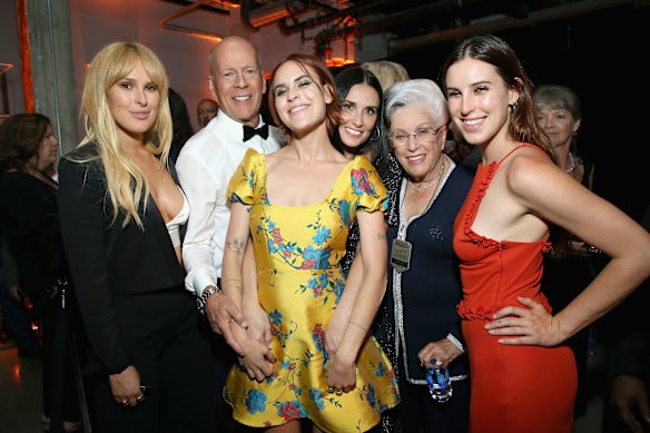 Rumer Willis, Bruce Willis, Tallulah Belle Willis, Demi Moore, Marlene Willis and Scout LaRue Willis have maintained strong family ties despite the couple divorcing 25 years ago. 