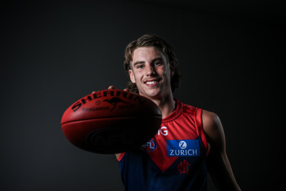 Caleb Windsor in his Melbourne jumper.