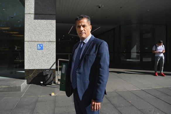 Former Hurstville and Georges River Liberal councillor Con Hindi arrives at the Independent Commission Against Corruption on Tuesday.